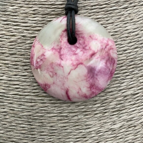 NWT Pink Jasper and Sterling Silver Pendant Necklace - Picture 2 of 5